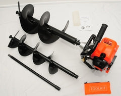 Post Hole Borer 62cc 200mm & 300mm drills + 600mm Ext.